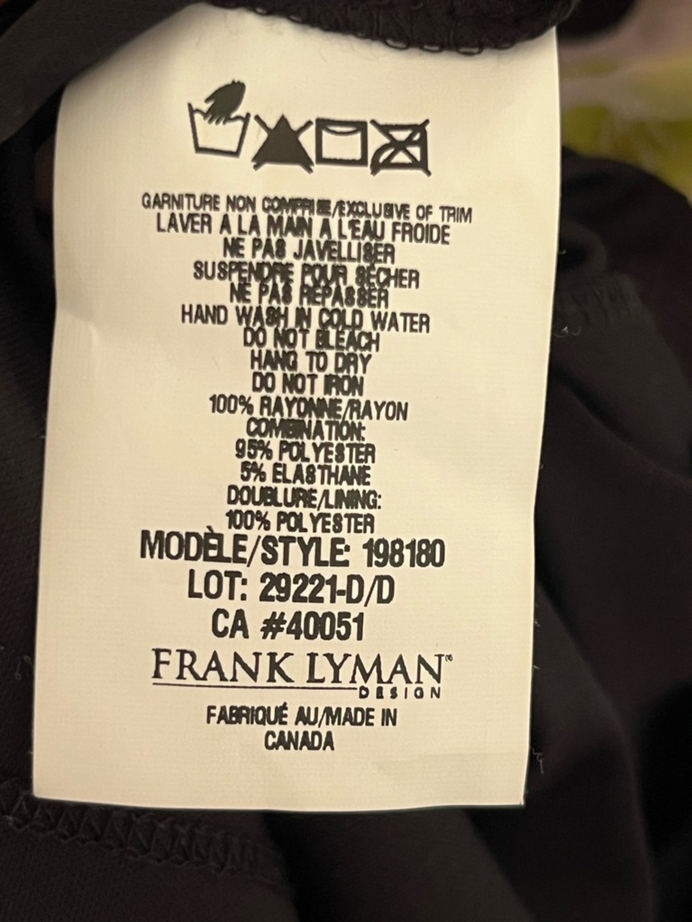 Lyman by Frank Lyman Black Floral Chiffon Overlay Dress Size 8 - Picture 12 of 13